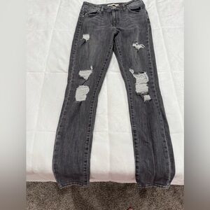 Levi’s Distressed Acid Wash High Rise Skinny Jeans